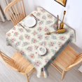 thumbnail image 2 of Pioneer Flower Floral Print Pattern Square Tablecloth, Waterproof Wipeable Spillproof Washable Table Cover for Home Kitchen Party and Daily Decor 42"x42", 2 of 6