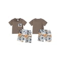 thumbnail image 2 of vera natura Baby Boy Summer Outfit, Duck Print Short Sleeve T-Shirt Elastic Waist Shorts Baby Toddler 2 Piece Set, 2 of 9