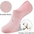 thumbnail image 3 of No Show Socks Womens Cotton Low Cut Non Slip Casual Socks Invisible Flat Boat Liner Socks (6/9 Pairs), 3 of 5