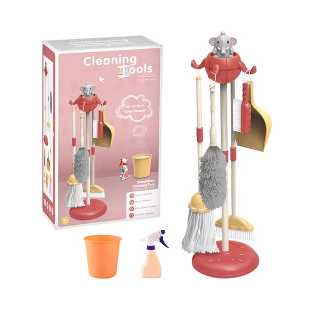 Fregona De Simulación, Escoba, Recogedor, Juego De Limpieza De Casa, Juego De Juguetes Para Niños Serendint FN003284-02
