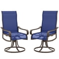 thumbnail image 1 of Outsunny Patio Swivel Chairs w/ Mesh Fabric Seat Rocking Chairs, Navy Blue, 1 of 10