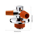 thumbnail image 3 of Fiudx Conector de Drenaje de Piso Abs, Accesorio de Alcantarillado de 4 Vías Antiolor, Fácil Instalación, Material Abs de Primera Calidad, Apto para Cocina, Baño y Garaje, Tamaño 9,7 X 8,3 X 4 Cm, 3 of 6