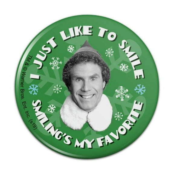 Elf Movie I Just Like to Smile Kitchen Refrigerator Locker Button Magnet