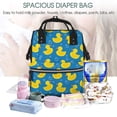 thumbnail image 5 of Balery Rubber Duck Mummy Backpack - Waterproof Twill Canvas, Large Capacity Diaper Bag with Multiple Pockets and Adjustable Straps, 5 of 6