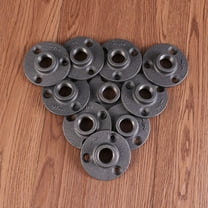 Worgeous Wall Mounted Iron Fittings for Industrial Use Sturdy Black Threaded Floor Flange 20mm 1/2 3 Holes