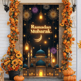 thumbnail image 5 of Golden Ramadan Banner Crescent Moon Islamic Display Lantern Shiny Mubarak Backdrop for Ramadan Celebration Islamic Festival Religious Gathering, 5 of 9
