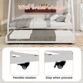 thumbnail image 6 of Kdymod Twin-XL over Queen Bunk Bed with Twin Trundle, Triple Bunk Bed with Ladder & Safety Guardrail, Space-Saving 3-Bed Bunk Bed Frame for Teens and Adults, No Box Spring Needed, White, 6 of 10