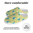 thumbnail image 6 of Daiia Blue Rabbit Print Women’s Fuzzy Slippers Memory Foam Lightweight House Shoes Cozy Loafer Flannel House Shoes-46/47, 6 of 7