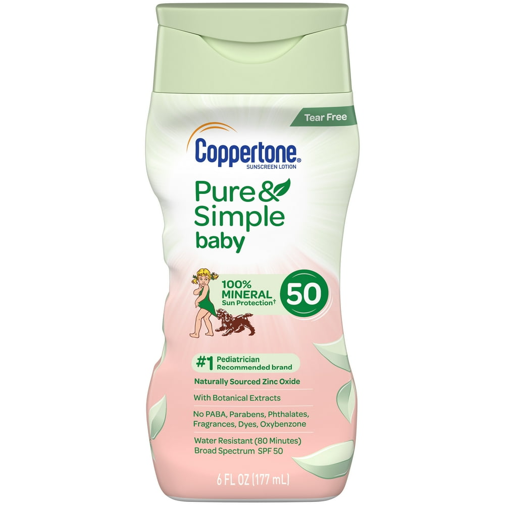 Coppertone Pure & Simple Baby SPF 50 Sunscreen Lotion, 6 oz Walmart