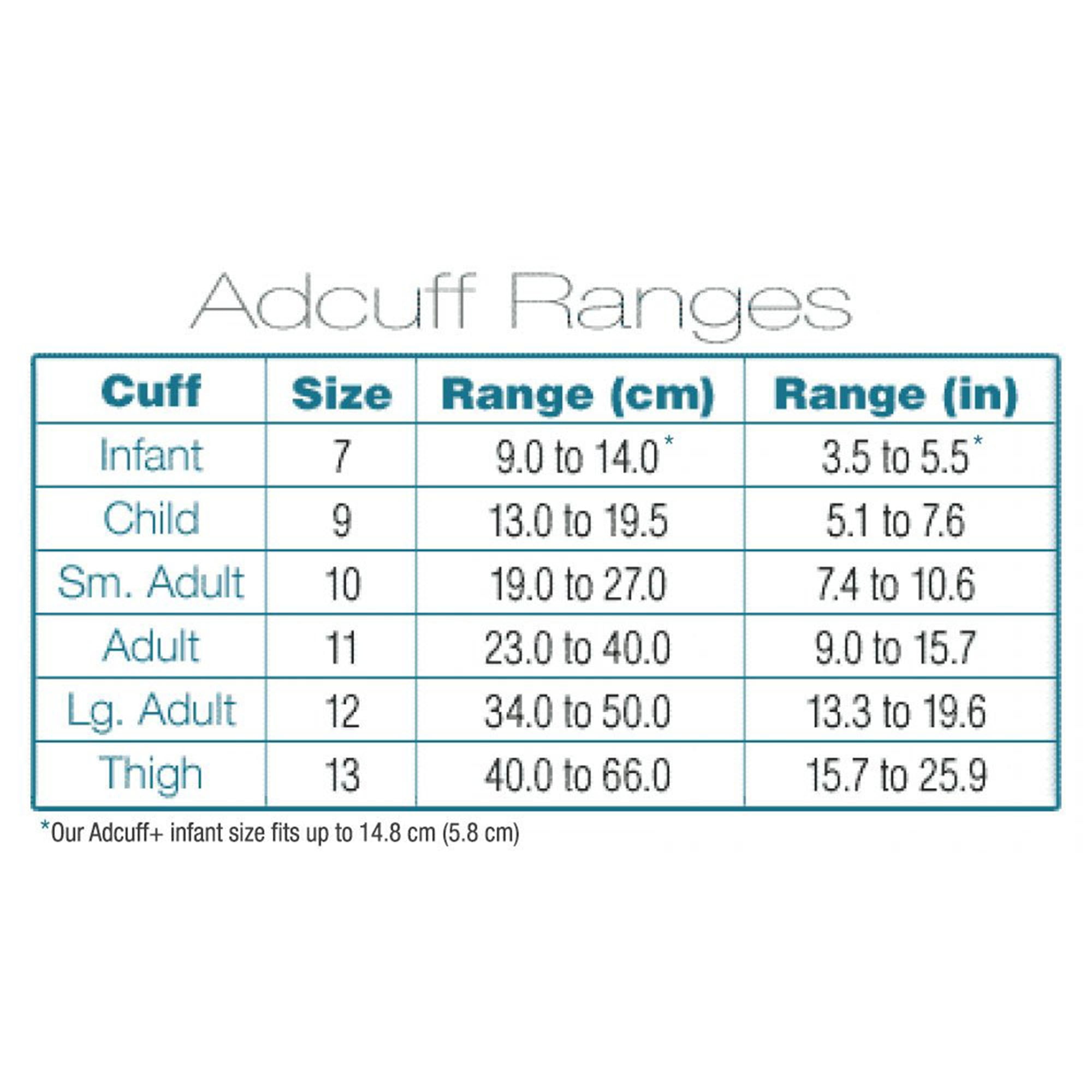 Adcuff Adult Cuff Arm Reusable Blood Pressure Cuff 845-11ABK-1 Black 1 Each