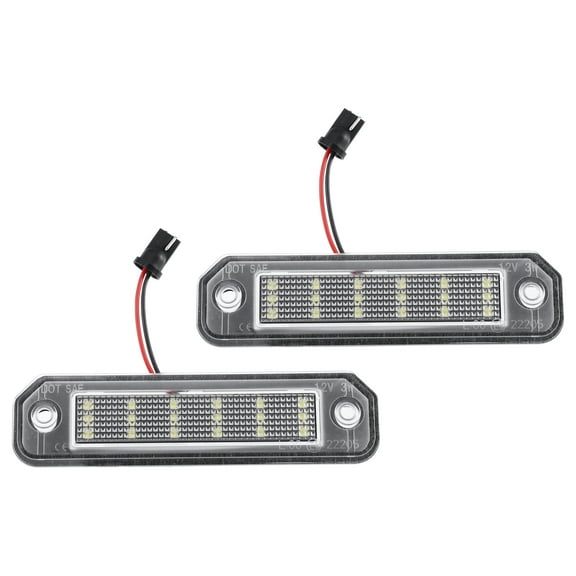 Unique Bargains 1 Pair 6000K White LED License Plate Light Assembly 34100-S04-A01 2835SMD for Honda Del Sol 2D 1993-1997