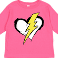 thumbnail image 4 of Inktastic Lightning Bolt Heart Boys or Girls Long Sleeve Toddler T-Shirt, 4 of 5