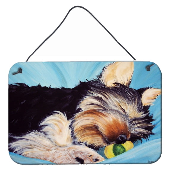 Carolines Treasures AMB1075DS812 Naptime Yorkie Yorkshire Terrier Wall or Door Hanging Prints  8x12 multicolor