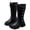 Black, variant on GobdXE Girls Knee High Riding Boots Side Zipper Pearl Button Bow Little Big Girls Kids Shoes Black,6.5-7 Years
