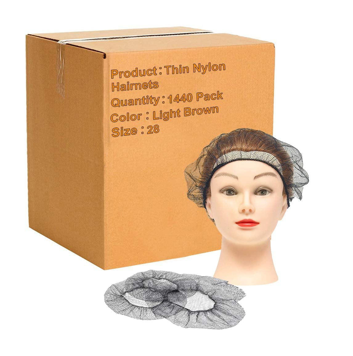 1440 Pack Light Brown Thin Nylon 28" size. Disposable