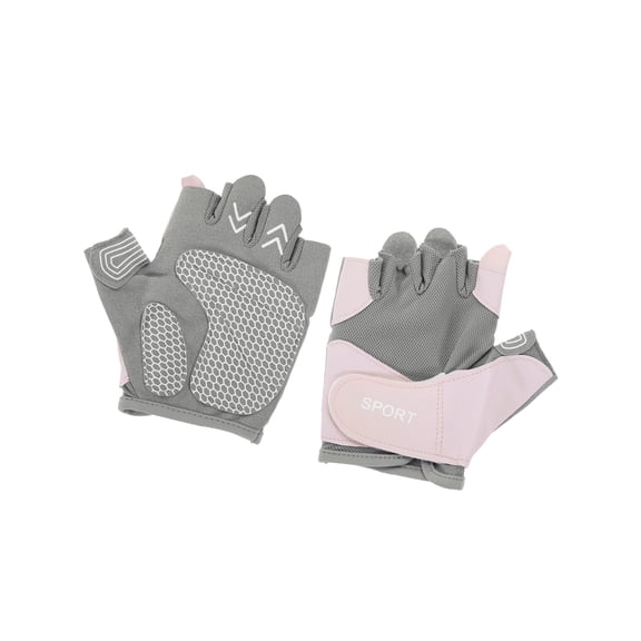 Vocoste Strength Training Sport Gloves Mesh Half-finger Athletic Gloves Small Pink