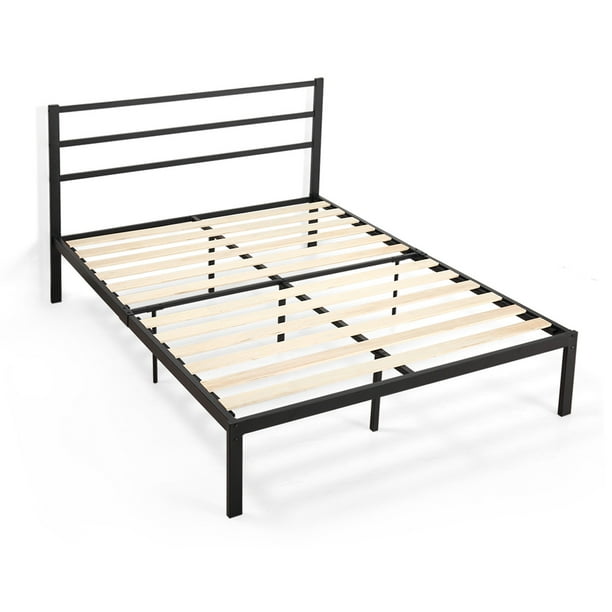 Queen Size Bed Frame Metal Platform Beds with Heavy Duty Steel Slat Mattress 14"