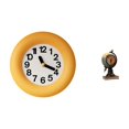 thumbnail image 1 of Reloj de pared redondo moderno y silencioso con contador para dormitorio o escritorio. Figura decorativa de globo terráqueo. Reloj de mesa de resina y, 1 of 8