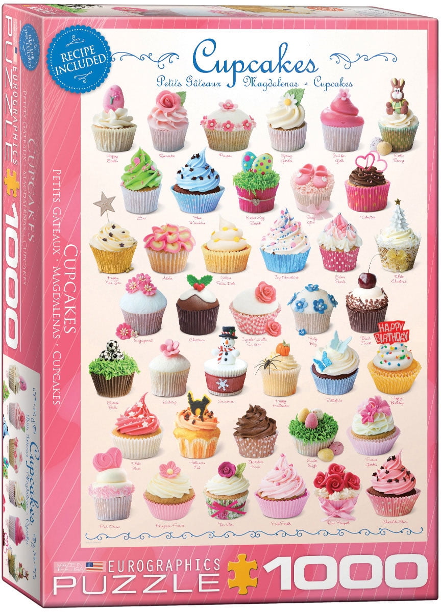 Cupcakes I12 Mini Shaped Jigsaw Puzzles500 Color Coded Pieces 
