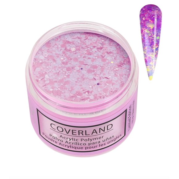 Tones Coverland Polvo acrílico para uñas "Fuschia Jewel" - Polvo acrílico de edición limitada para esculpir y enmascarar imperfecciones del lecho ungueal - Suministros profesionales para uñas acrílica