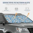 thumbnail image 4 of Xecao Cute Chickens and Flowers for Foldable Car Sun Shades (2-Pack) offer sun protection with an easy-fold design for convenient windshield shading., 4 of 7