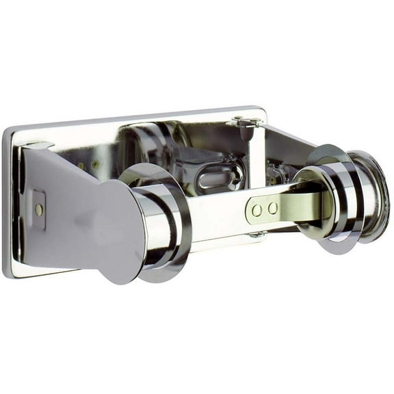 Taymor Toilet Paper Holder,Double Post,Silver 01-F1015