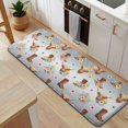 thumbnail image 5 of Gray Highland Cow Flower Boot Pattern Kitchen Rug Mat,Kitchen Runner Rugs Non Skid Washable,Decorative Kitchen Floor Mats for Kitchen,Sink,Laundry,17"x47.2", 5 of 7