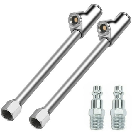 

Chuck 2in1 Heavy Duty Tire Filler FNPT RV Dual Head Inflator 1/4\ Compressor