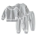 thumbnail image 5 of Esaierr 2-10Y Kids Toddler Boys Girls Casual Set Line Pattern Pullover Tops Long Pants Loungewear Sweatshirt Outfit 2PCS, 5 of 9