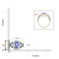 thumbnail image 4 of ANGARA Natural 2.6 ct Tanzanite & Aquamarine Crossover Ring with Diamond in 14K Yellow Gold for Women (Size-10x8mm) | December Birthstone, Anniversary, Jewelry Gift for Women | Natural Tanzanite Ring, 4 of 8