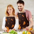 thumbnail image 3 of Glowing Halloween Icons Apron-Garden Aprons for Women with Pockets-Cotton Linen Waterproof Kitchen Cooking Gardening Aprons Adjustable for Kitchen,Cooking,BBQ and Salon 32"x27", 3 of 7