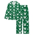 thumbnail image 4 of FASHOFT Christmas Pajamas for Women Set Cute Xmas Print Long Sleeve Button up Shirts and Pants 2 Piece Christmas Pjs Soft Holiday Sleepwear Loungewear S, 4 of 5
