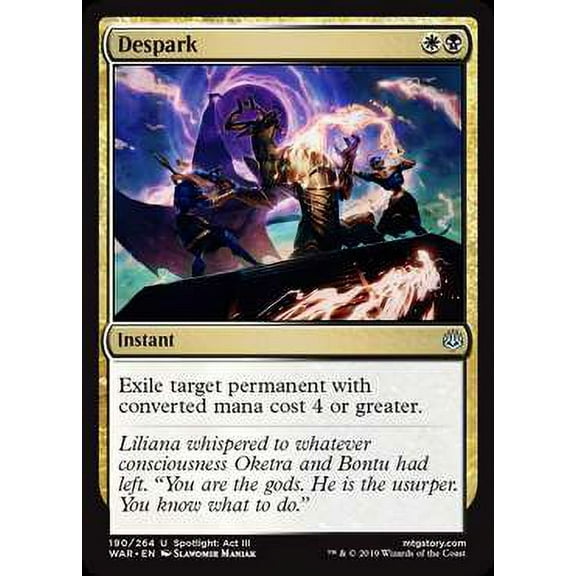 MtG War of the Spark Uncommon Despark (Foil) #190
