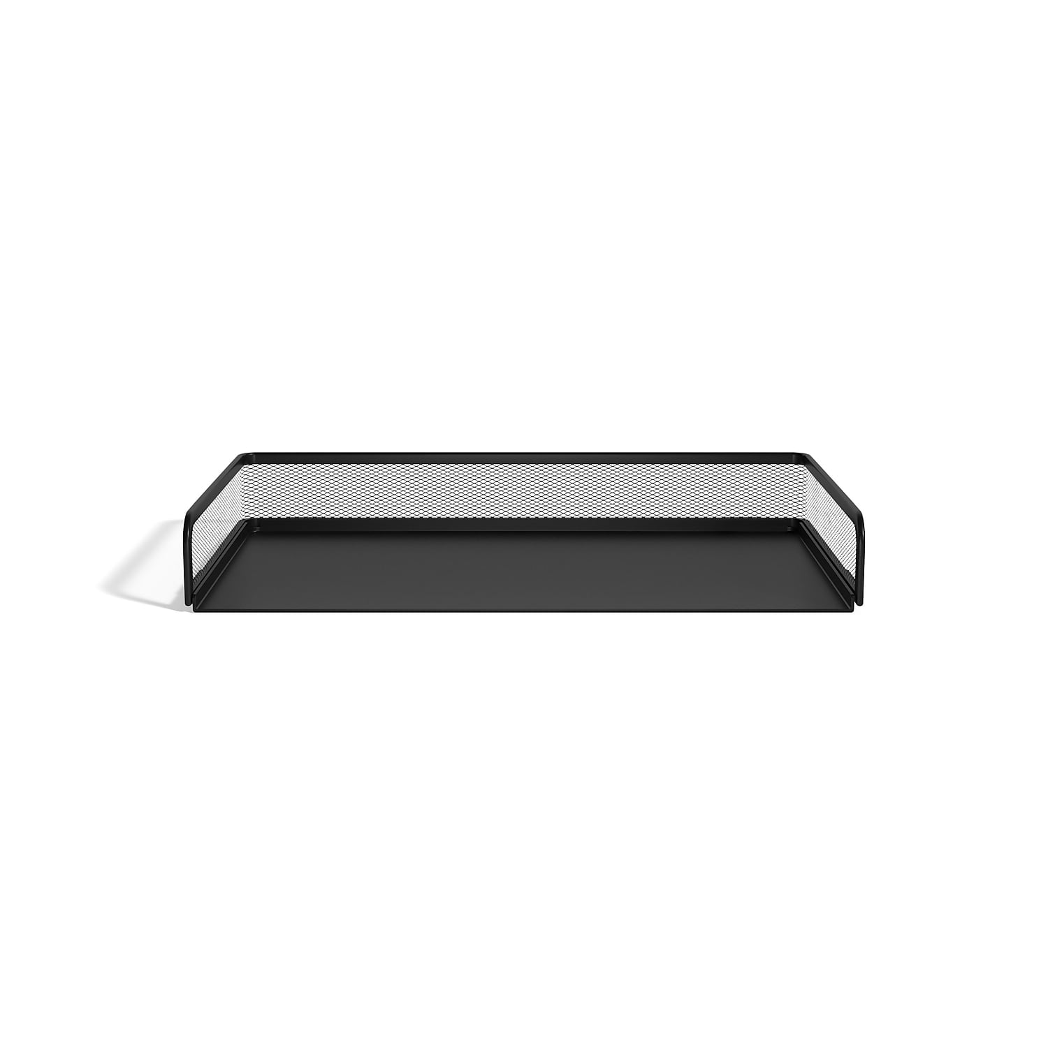 MyOfficeInnovations Side Load Stackable Metal Letter Tray Matte Blk 24402477