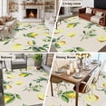 thumbnail image 5 of Summer Fruit Washable Area Rug 8x10 Watercolor Yellow Lemon Rustic Farmhouse Leaves Low-Profile Large Area Rugs with Non Slip Backing Indoor Floor Carpet for Entrance Living Room Bedroom Home Office, 5 of 9