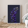 thumbnail image 1 of PixonSign Framed Canvas Print Wall Art Purple Skullcap Close-Up Botanical Plants Photography Realism Farmhouse/Country Colorful Multicolor Ultra for Living Room, Bedroom, Office - 16"x24" White, 1 of 5