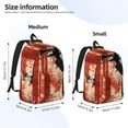 thumbnail image 2 of Yiaed Silhouette Trumpet Red Art Print Laptop Backpack Travel Canvas Backpack Vintage Aesthetic Backpack for School Knapsack Plain Backpack Backpack for School-Small, 2 of 5