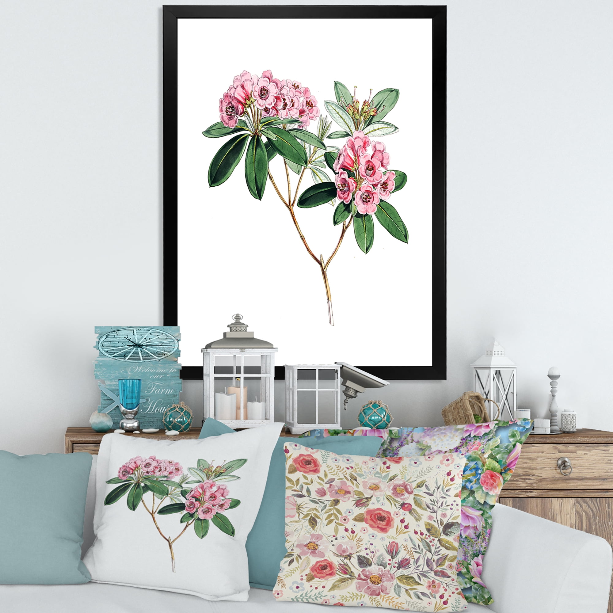Designart 'Ancient American Flora II' Traditional Framed Art Print