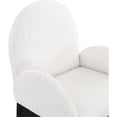 thumbnail image 5 of Pemberly Row Contemporary Cream Boucle Fabric Dining Arm Chair, 5 of 9