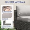 thumbnail image 4 of 7 Pieces Patio Furniture Set,Outdoor Rattan Conversation Sets with Detachable Soft Cushions and Waterproof Patio Sectional Sofa and Glass Top Table,Suitable for Indoor & Outdoor Use, 4 of 9