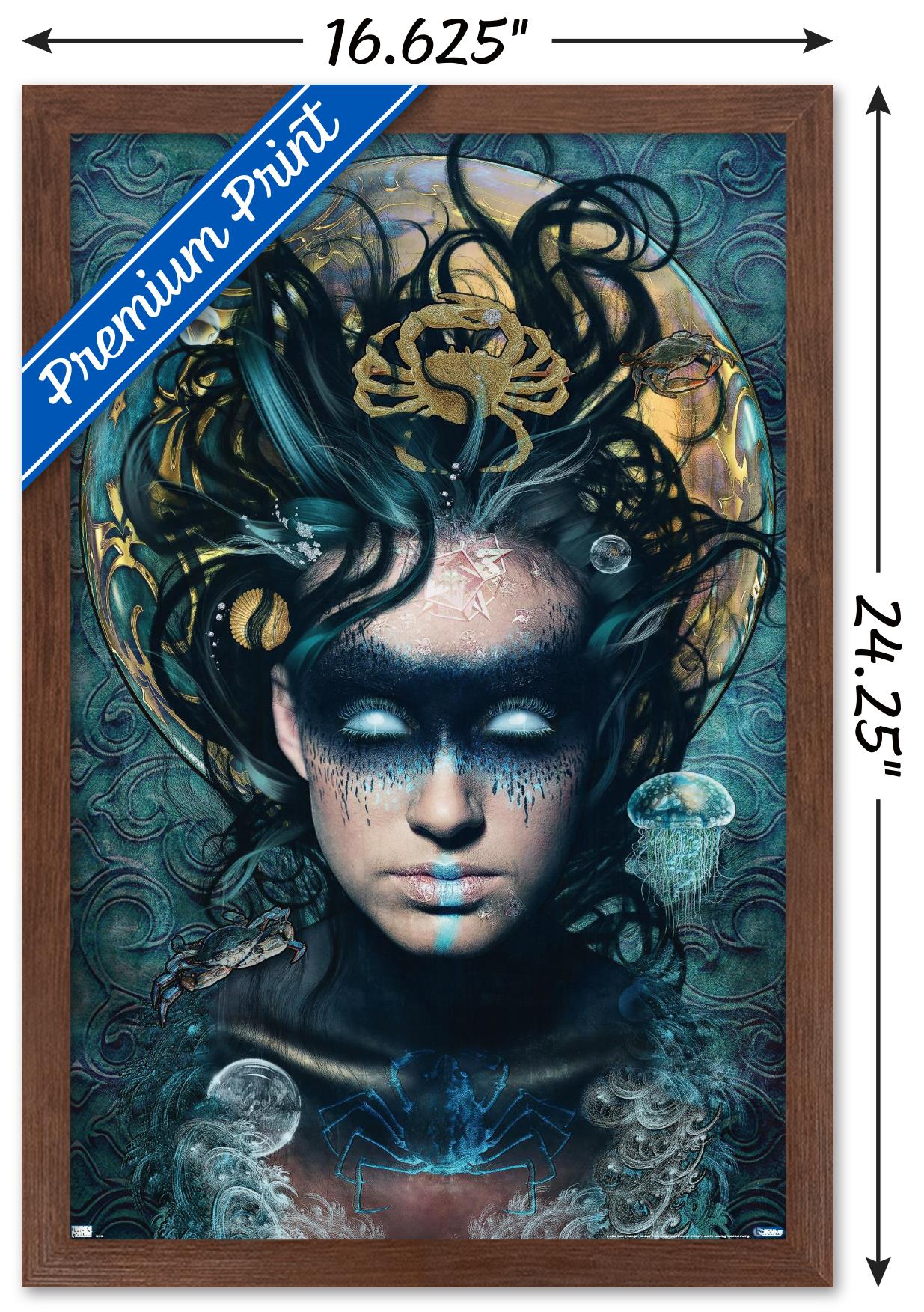 Jena DellaGrottaglia: Cosmic Zodiac - Cancer Wall Poster, 14.725" x 22.375" Framed