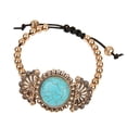 thumbnail image 4 of Brazalete grabado con de moda, pulseras con cordón de aleación turquesa Bohemia, de joyería para decoración de de bodas para dorado, 4 of 9