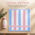 thumbnail image 4 of Unique Bargains 13 x 13 Inches Striped Cotton Showering Bathroom Washcloths Pink 4pk, 4 of 6
