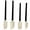 Black, variant on Four Piece Set Silicone Soft Scraper Food Grade High Temperature Multifunctional Household Baking Utensils Shovel Cake Spatula