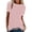 16# Pink, variant on Ringer Tee Women Crew Neck Color Block Basic Summer Casual Short Sleeve T Shirt Gray 3XL