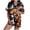 Z94-Orange, variant on Halloween Sleep Satin High-Waisted Stretch Ghost Bat Pattern Halloween Pj Silk Pjs Graphic Button Down Satin Pajama Set