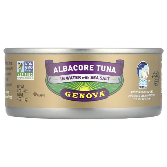 Genova Albacore Tuna In Water With Sea Salt, 5 oz (142 g)