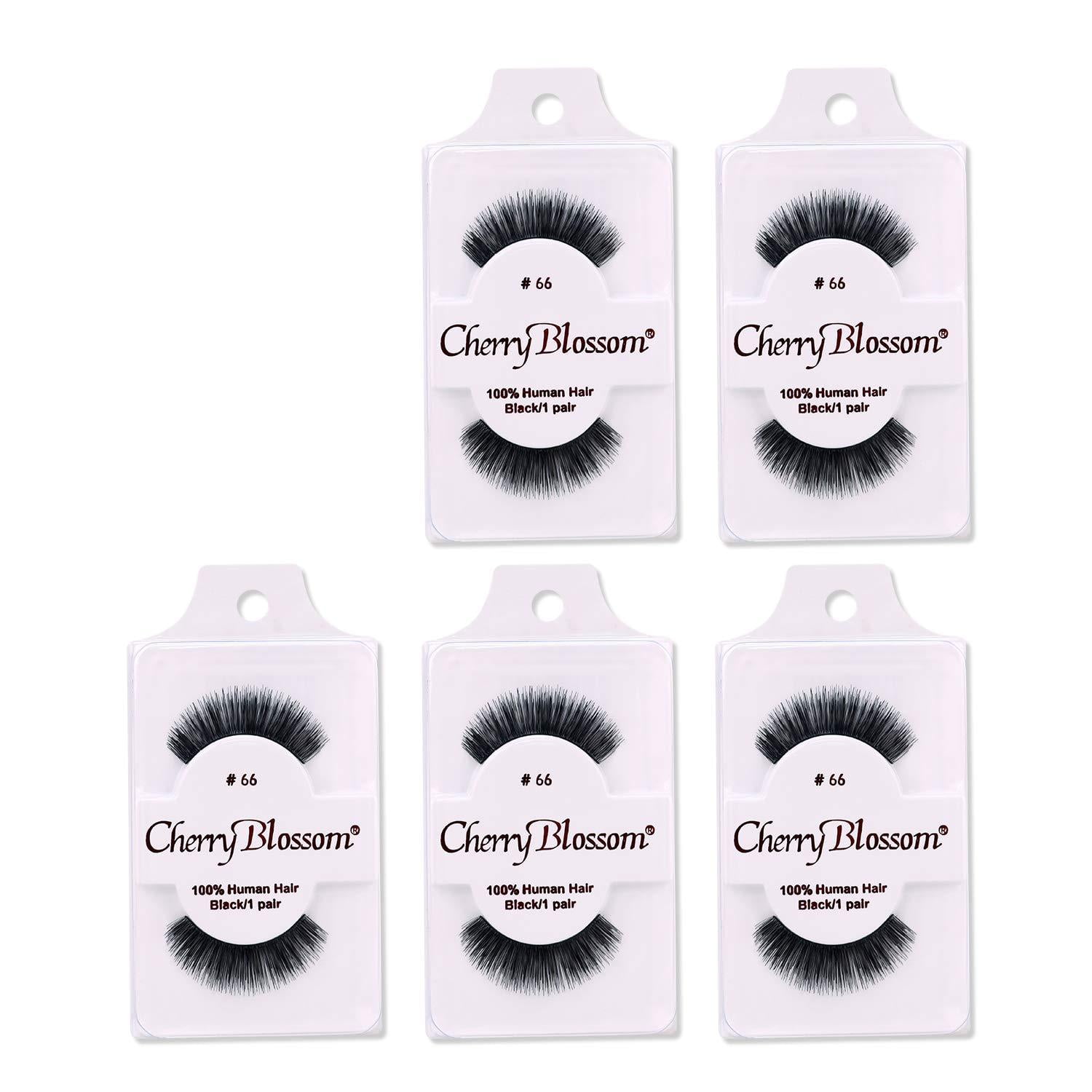 Cherry Blossom 100 Human Hair Eyelashes (5 Pack of CB66), Cherry