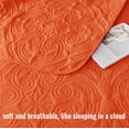thumbnail image 2 of Exclusivo Mezcla Twin Quilt Bedding Set, Lightweight Vintage Twin XL Size Quilts with Pillow Sham, Soft Bedspreads Coverlets for All Seasons (88"x68", Orange), 2 of 7