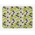 thumbnail image 1 of Forest Bath Mat, Wild Fruits Blackberry Branches in the Nature Leaves Organic Eating, Plush Bathroom Decor Mat with Non Slip Backing, 29.5" X 17.5", Dark Purple Yellow Green, by Ambesonne, 1 of 2